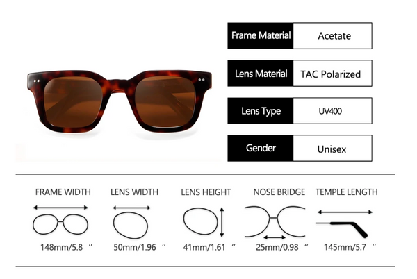 Gafas de Sol Polarizadas CH 04 CORE Cuadradas Vanguardistas
