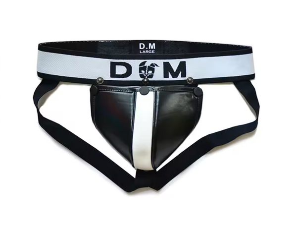 Suspensorio DM Nasty Piggy Jockstrap estilo Bondage Play S&M Piel Sintética
