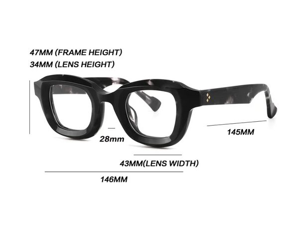 Armazón Óptico Graduable Acetato Vintage Old School Mamoto Grueso Cool