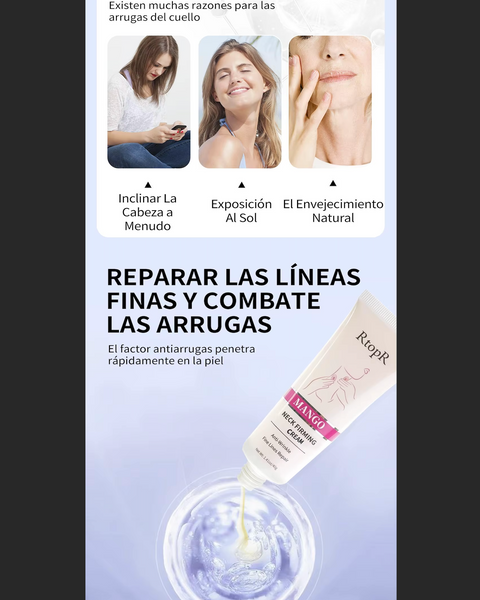 Crema Re-Afirmante para cuello y papada rejuvenecedora elimina arrugas