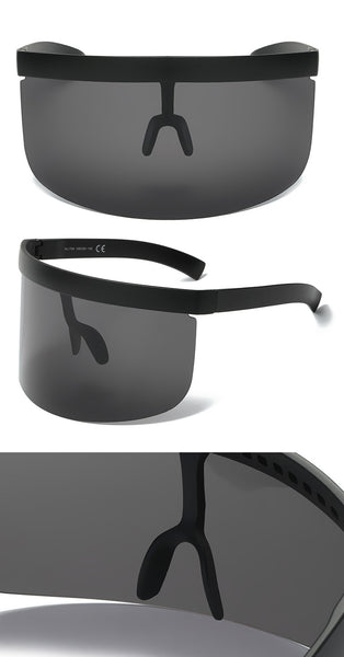 Gafas de Sol Shield Lentes Oversized Mask Cool Vanguardista Diseñador Daft Punk
