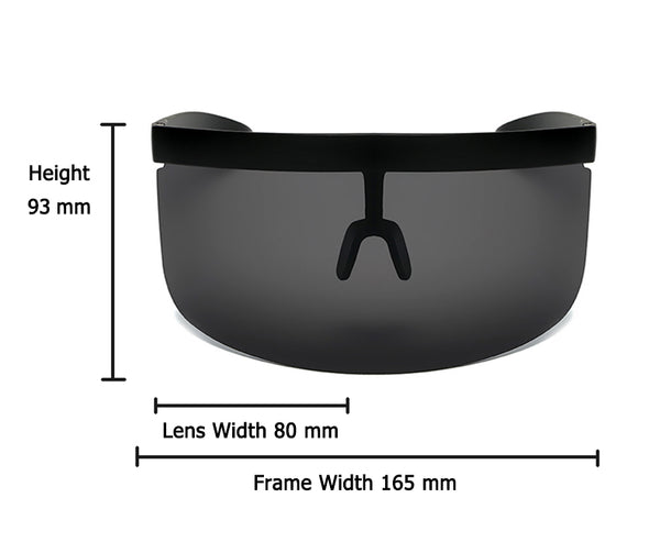 Gafas de Sol Shield Lentes Oversized Mask Cool Vanguardista Diseñador Daft Punk