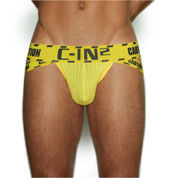 C-IN2 Caution Cuidado Jock Suspensorio Deportivo