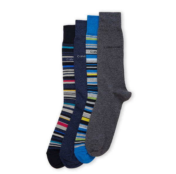 Calvin Klein 4 Pack Calcetines Dandy CK 4 pares de Vestir Diferentes