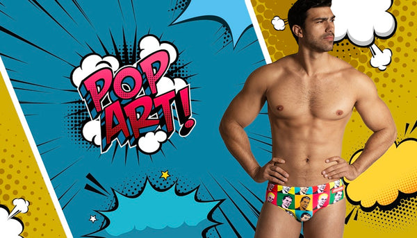 Aussiebum Traje de Baño Pop Art estilo Retro Vintage años 60