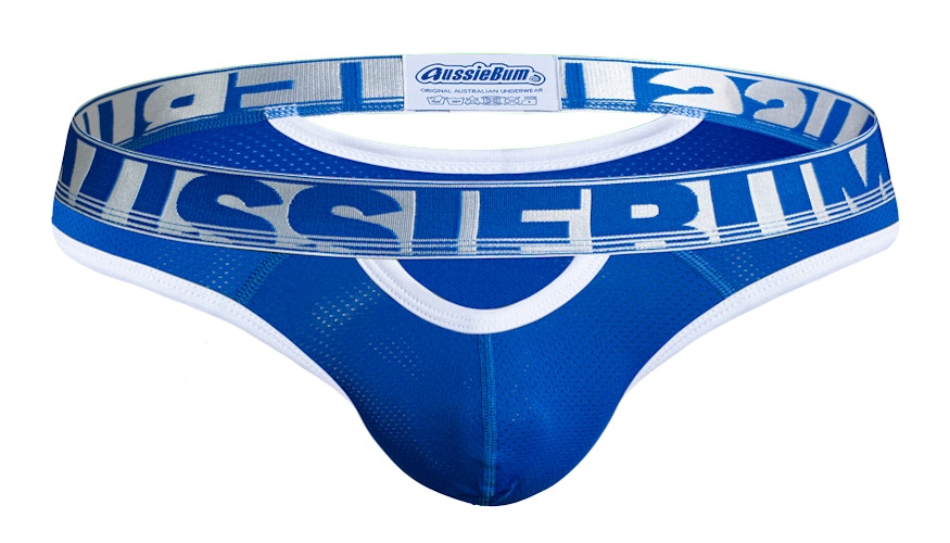 Slip De Bain AussieBum Bleu Taille L - Occasion Bon état - Nylon/Lycra