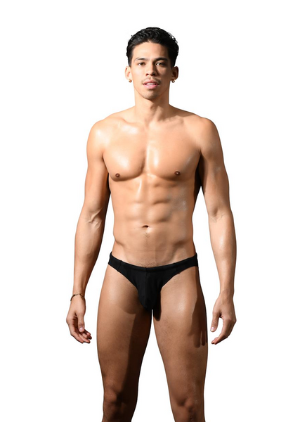 Traje de Baño Andrew Christian Swim Super Sexy Bajo de Cadera en Camuflaje Negro con Almost Naked