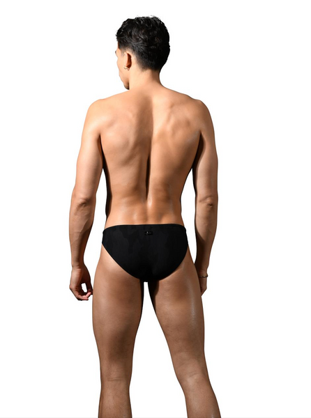 Traje de Baño Andrew Christian Swim Super Sexy Bajo de Cadera en Camuflaje Negro con Almost Naked