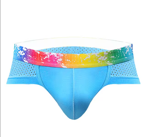 Calzoncillo Trusa Gay Pride Rainbow Arcoiris en Malla semi-perforada Mesh LGBT+