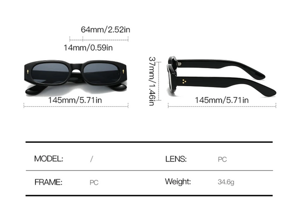 Lentes de Sol estilo Jacques HULYA Mage 100% Protección UVA/UVB
