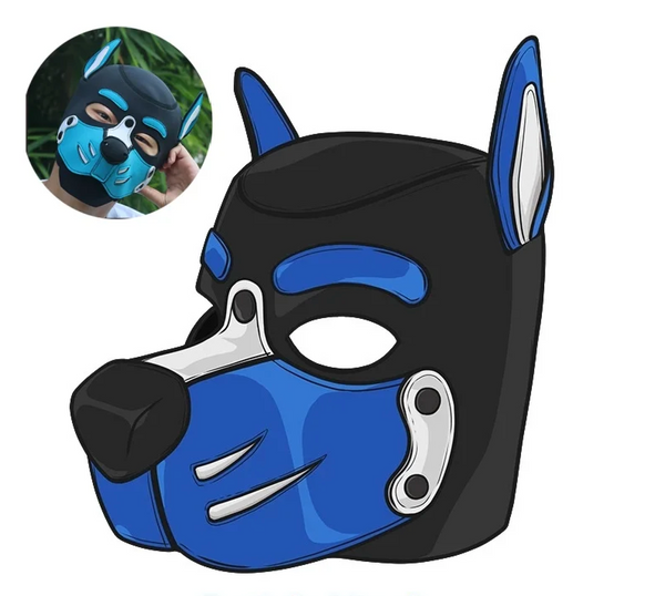 Máscara de Neopreno Puppy Play Sexy Cachorro Perro Cosplay Party Fun Diversión Role Play
