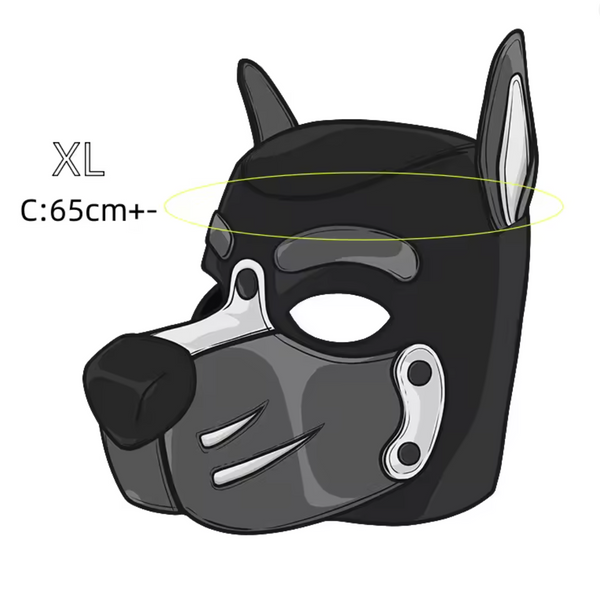 Máscara de Neopreno Puppy Play Sexy Cachorro Perro Cosplay Party Fun Diversión Role Play