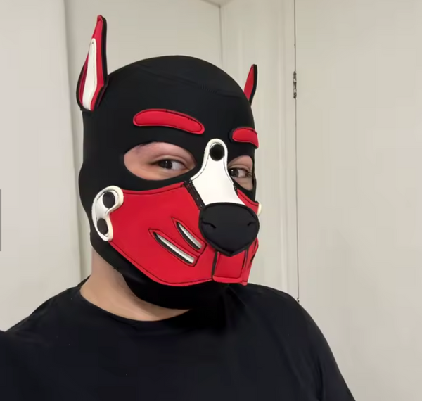 Máscara de Neopreno Puppy Play Sexy Cachorro Perro Cosplay Party Fun Diversión Role Play