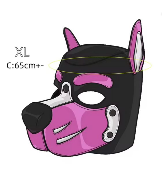 Máscara de Neopreno Puppy Play Sexy Cachorro Perro Cosplay Party Fun Diversión Role Play