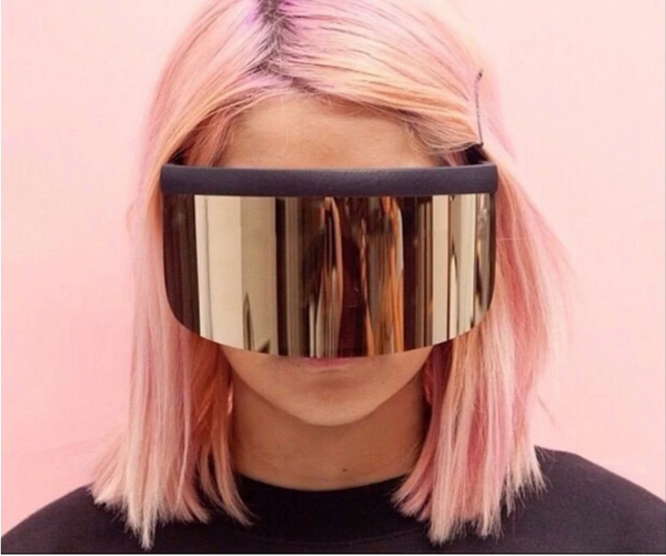 Gafas de Sol Shield Lentes Oversized Mask Cool Vanguardista Diseñador Daft Punk