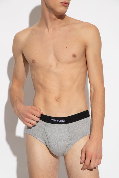 TOM FORD 2 PACK Calzoncillos de Algodón y Elastano Trusa Briefs para Hombre