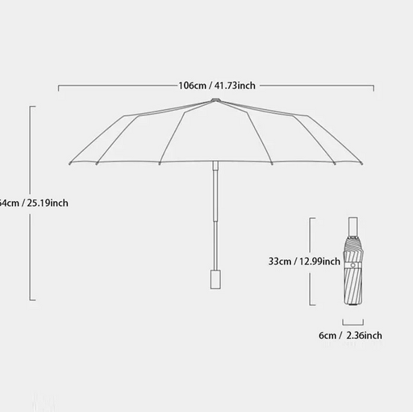 Sombrilla  100% Protección Solar Rayos UVA/UVB UPF550 Paraguas Waterproof Top Quality