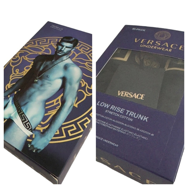 VERSACE Underwear Medusa Boxers low Rise Trunk Stretch Cotton BI-Pack