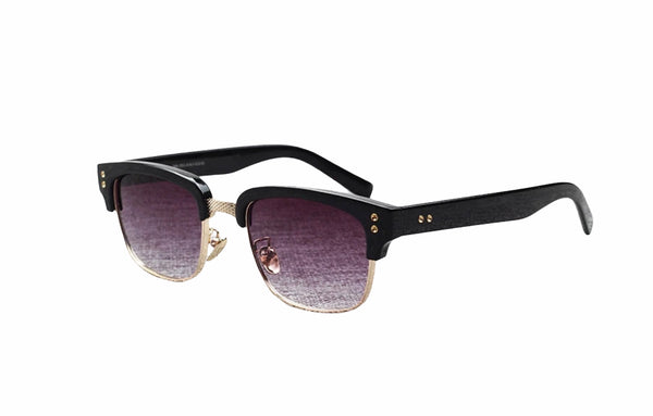 Gafas Sol Lentes Statesman mica color negro Armazón Mate detalles en Oro tipo DITA Fashion Vanguardistas UV400
