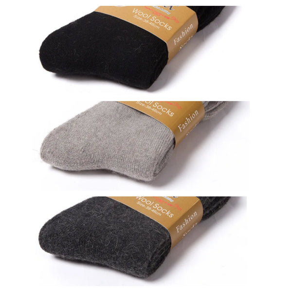 Calcetas de Lana y Algodón Ideales para el Invierno 3 Pack Diferentes Colores