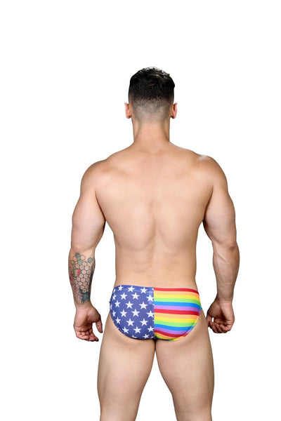 Andrew Christian Star Pride Bikini Estrellas Barras Orgullo Marcha Gay LGBT