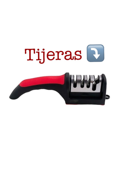Afilador de cuchillos y tijeras 4 en 1 + bloque de afilado adicional incluido afilador de cuchillos de chef que ayuda a reparar y pulir cuchillas