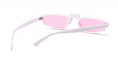 Gafas fashion estilo Andy modelo Ojala diseñador Wolf armazón blanco lentes mica rosa