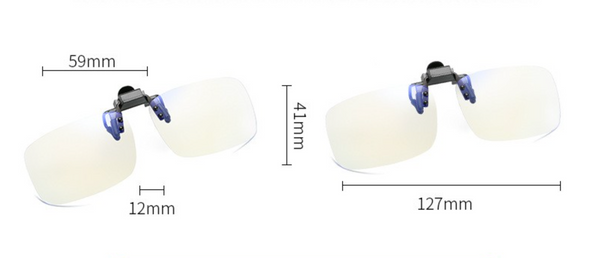 Clip de 59mm con Filtro de Protección Luz Azul Blue Light Filter Anti-Fatiga para Sobreponer en tus Lentes