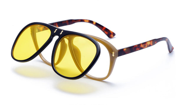 Gafas Flip tipo diseñador Guccio modelo McGregor Armazón Acetato Lentes Protección UV
