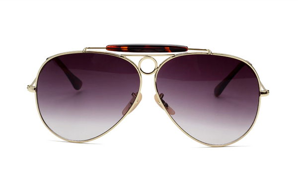 Gafas estilo Piloto Aviador Shooter Armaz n Oro Lentes Amarillos