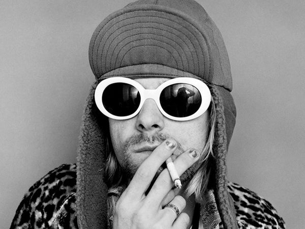 Gafas de Sol estilo Kurt Cobain Unisex Retro Vintage Solido Colores Sólidos y Semi-Traslúcidos