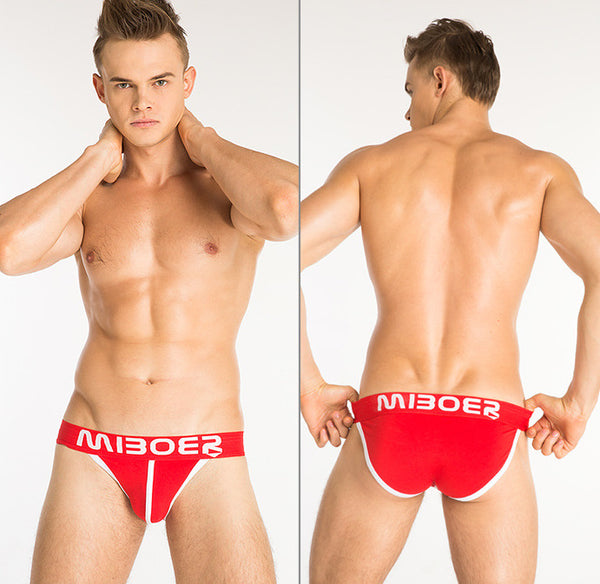 Calzoncillo Bikini Miboer trusa underwear briefs para Caballero en color Rojo