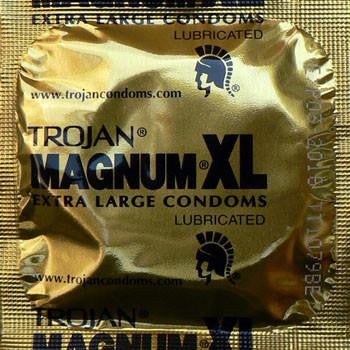 Condones Trojan Magnum XL de Latex Lubricados - Caja Sellada con 12 Condones
