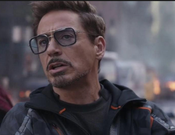 Gafas Tom Holland Avengers Tony Stark estilo Flight 006 Aviador Armazón Plateado Lentes Azul Claro