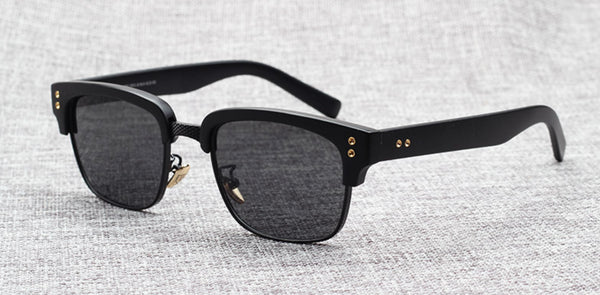 Gafas Sol Lentes Statesman mica color negro Armazón Mate detalles en Oro tipo DITA Fashion Vanguardistas UV400