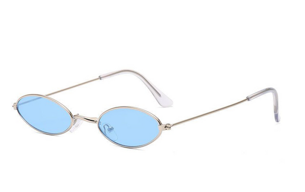 Lentes Vintage Retro BAE Ovalados Armazón Metálico Gafas Pequeñas "Mini" de Sol Mica Policarbonato estilo Goggle