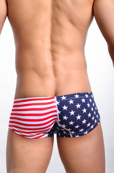 Sexy Bóxer Trunks de Barras y Estrellas Ricardo Milos USA Estados Unidos Star Stripes para Hombre VGT-USA-BXR