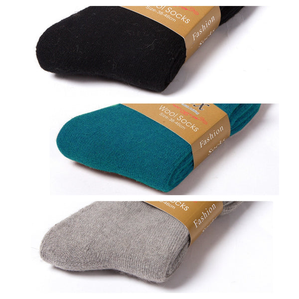 Calcetas de Lana y Algodón Ideales para el Invierno 3 Pack Diferentes Colores